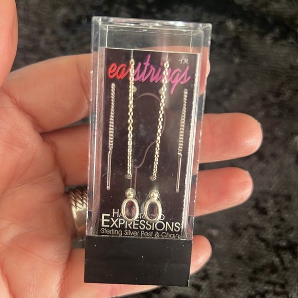 Sterling Silver 925 EarStrings
Threading Earrings with Dangling Amethysts - Picture 1 of 7